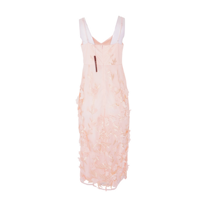Pink Floral Midi Dress