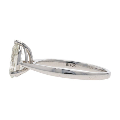 1 Ct 10K White Gold Lab Grown Diamond Cathedral Shank Engagement Ring