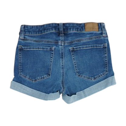 Blue Solid Denim Shorts