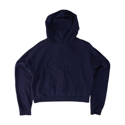Purple Solid Hoodie Pullover