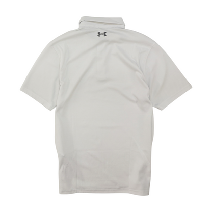 White Solid Short Sleeve Polo