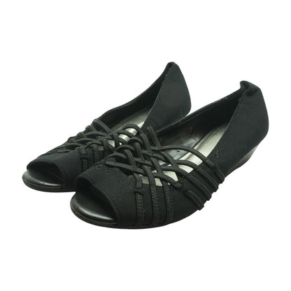 Black Wedged Sandals