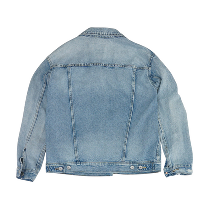 Blue Solid Denim Jacket