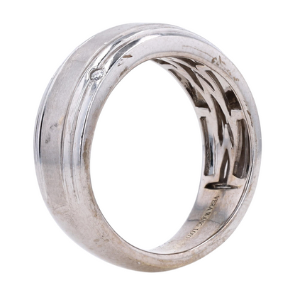 14K White Gold Diamond Band