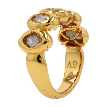 14K Gold Plated Brass Crystal Band