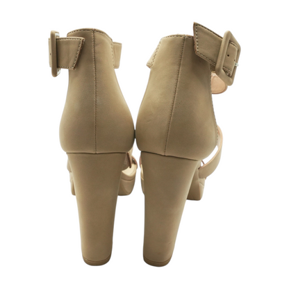 Nude Block Heels