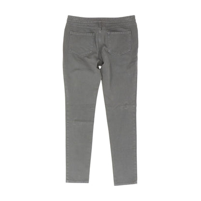 Gray Solid Five Pocket Pants