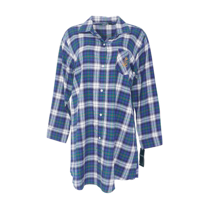 Navy Plaid Mini Dress