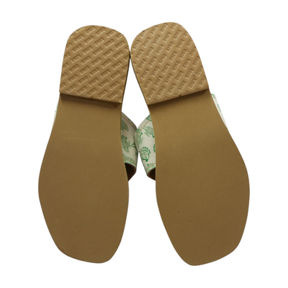 Green Flat Sandals