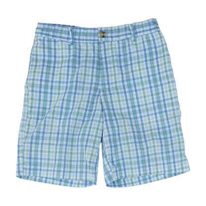 Blue Check Chino Shorts