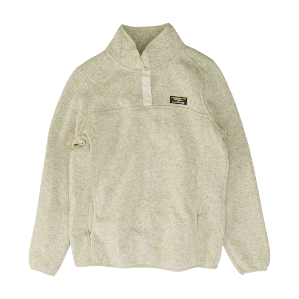Beige Solid 1/4 Zip Pullover