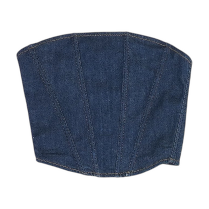 Navy Cropped Blouse