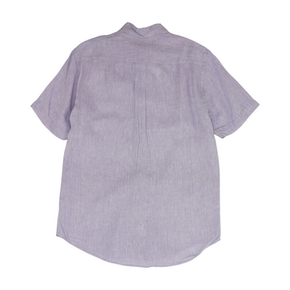 Lavender Solid Short Sleeve Button Down