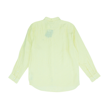 Yellow Solid Long Sleeve Button Down