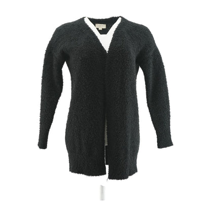 Black Solid Cardigan Sweater