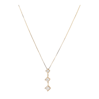 3/4 ctw 14K Yellow Gold Diamond Pendant Necklace