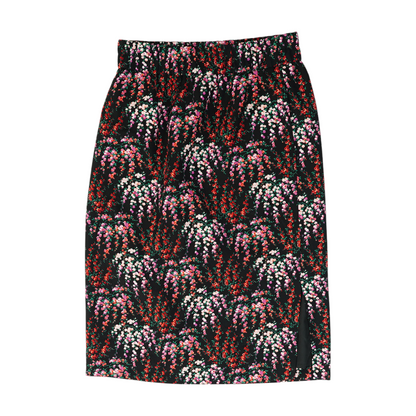 Black Floral Midi Skirt