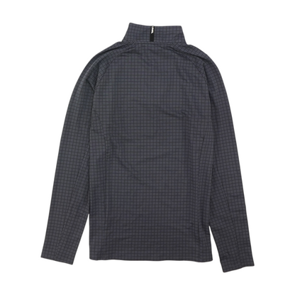 Gray Check 1/4 Zip Pullover