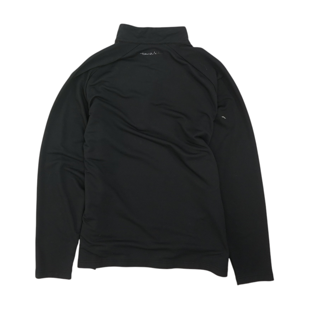 Black Solid 1/4 Zip Pullover