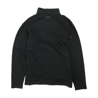Black Solid 1/4 Zip Pullover
