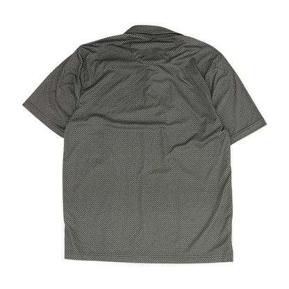Black Print Short Sleeve Polo