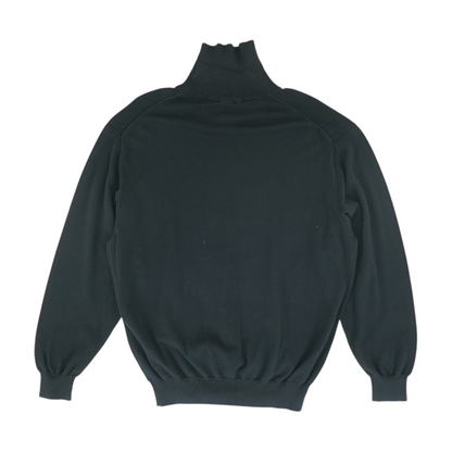 Black Solid Pullover Sweater