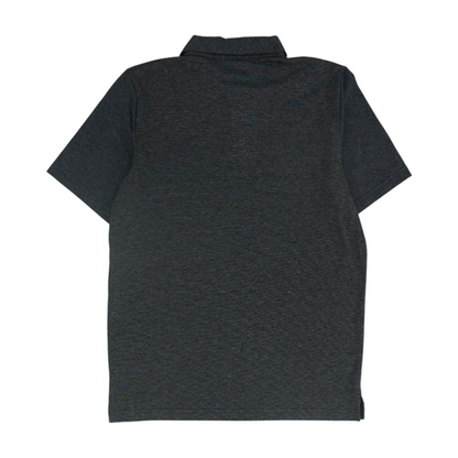 Gray Striped Short Sleeve Polo