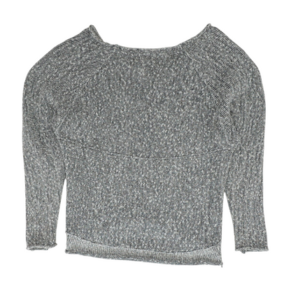 Gray Print Pullover Sweater