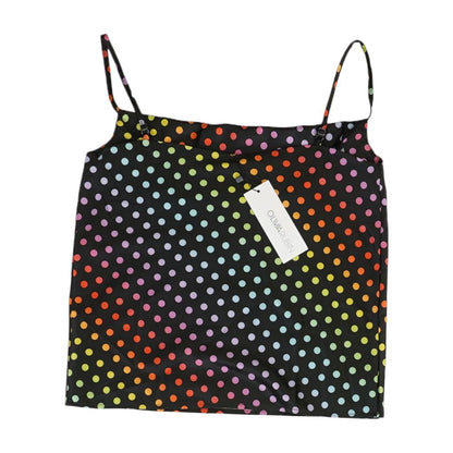Black Polka Dot Sleeveless Blouse