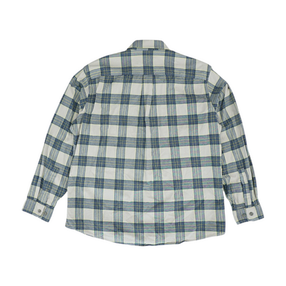 Gray Plaid Flannel Button Down