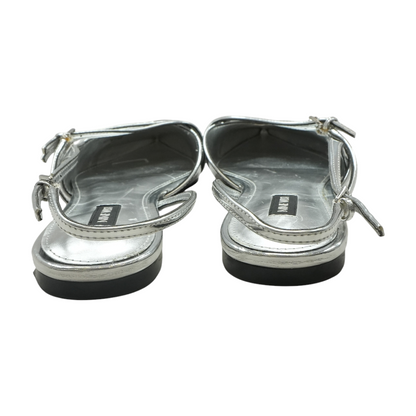 Silver Slip-On Flats