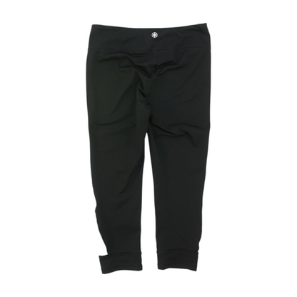 Black Solid Active Capris