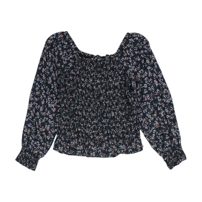 Black Floral Blouse