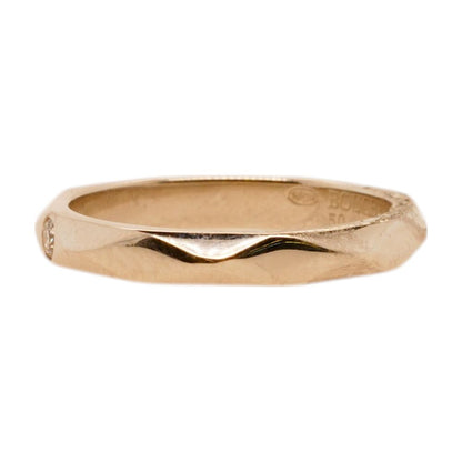 Facette Platinum Round Solitaire Diamond Wedding Band