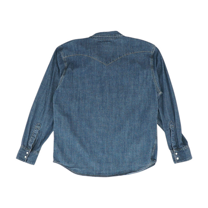 Navy Solid Long Sleeve Button Down