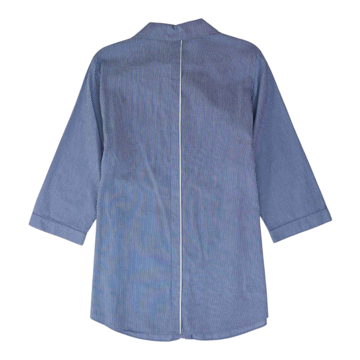 Lafayette 148 Blue Striped Button Down – Image 2
