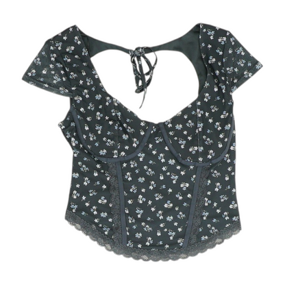 Black Floral Blouse