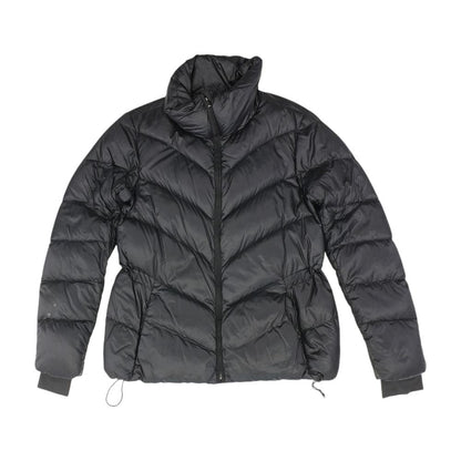 Black Solid Puffer Jacket