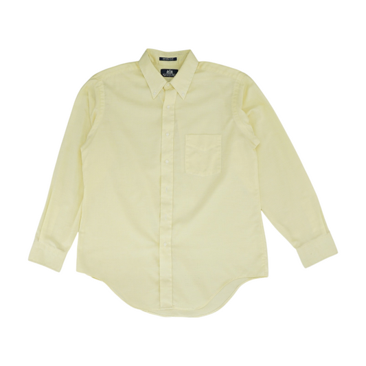 Yellow Solid Long Sleeve Button Down