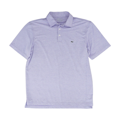 Lavender Striped Short Sleeve Polo