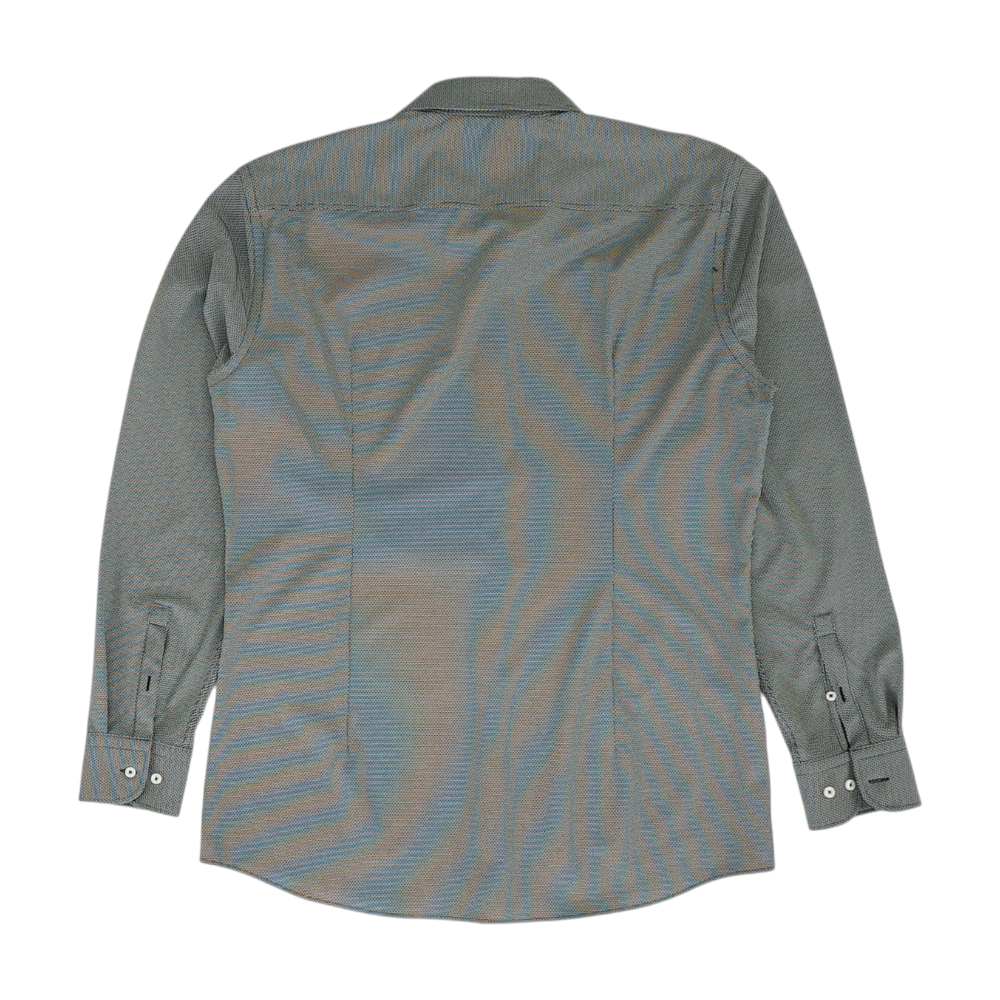 Black Abstract Long Sleeve Button Down