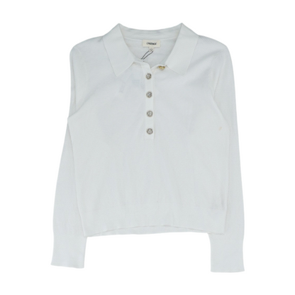 White 1/4 Zip Sweater