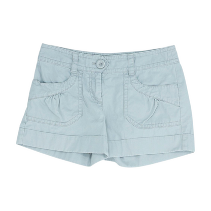 Gray Solid Chino Shorts