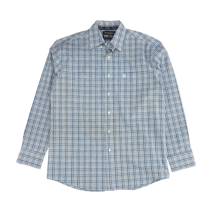 White Check Long Sleeve Button Down