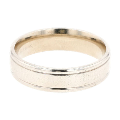 14K White Gold Comfort Fit Ridge Band