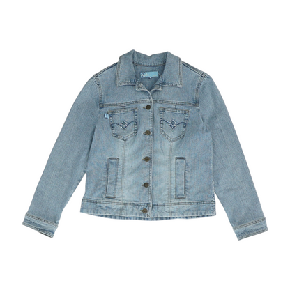 Vintage Blue Petite Solid Denim Jacket
