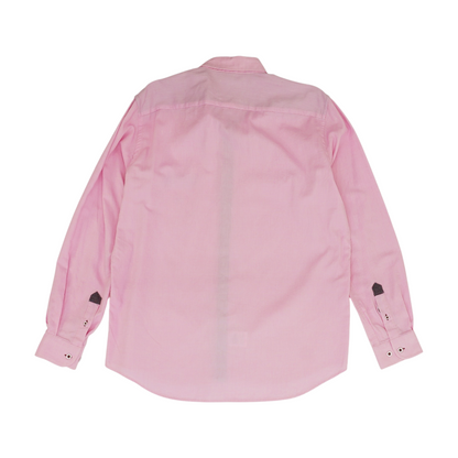 Pink Solid Long Sleeve Button Down