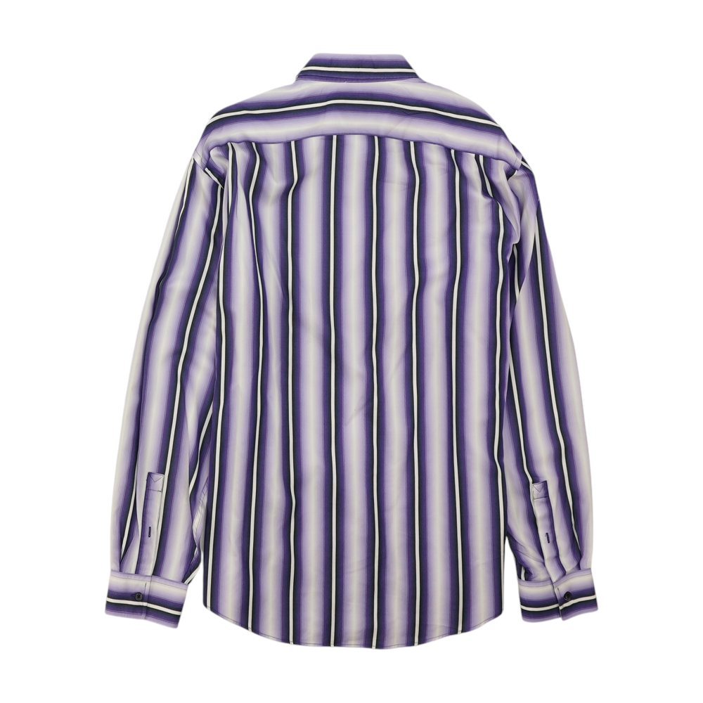Purple Striped Long Sleeve Button Down