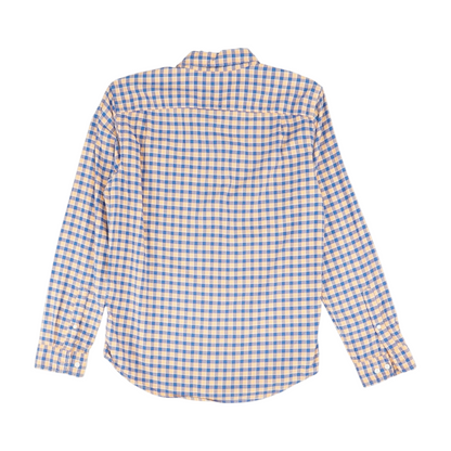 Orange Check Long Sleeve Button Down