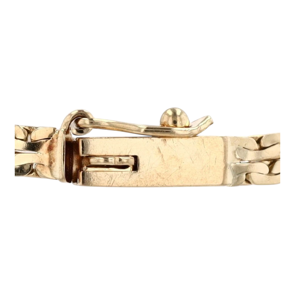 9K Two-Tone Gold Diamond Chain Bracelet